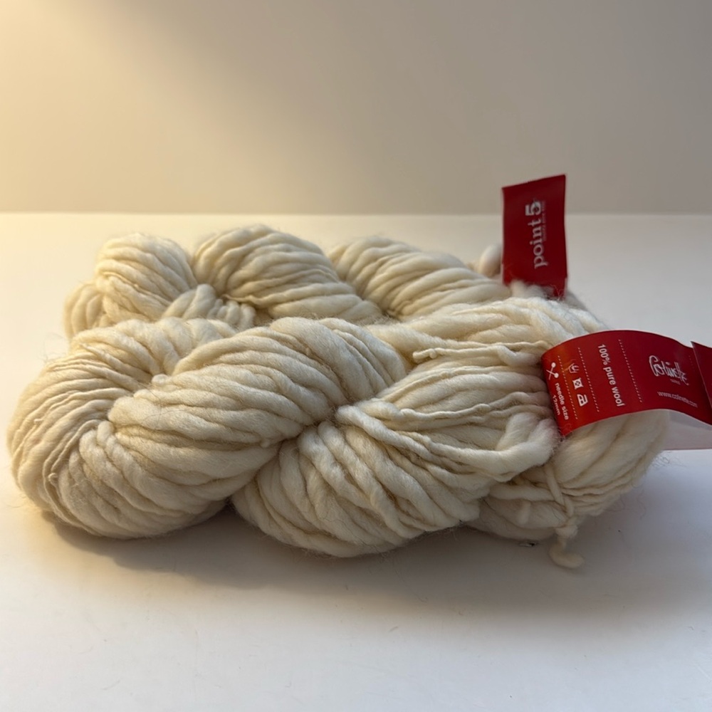Colinette Shimmer 5 Chunky Yarn - Cream Two Skeins
